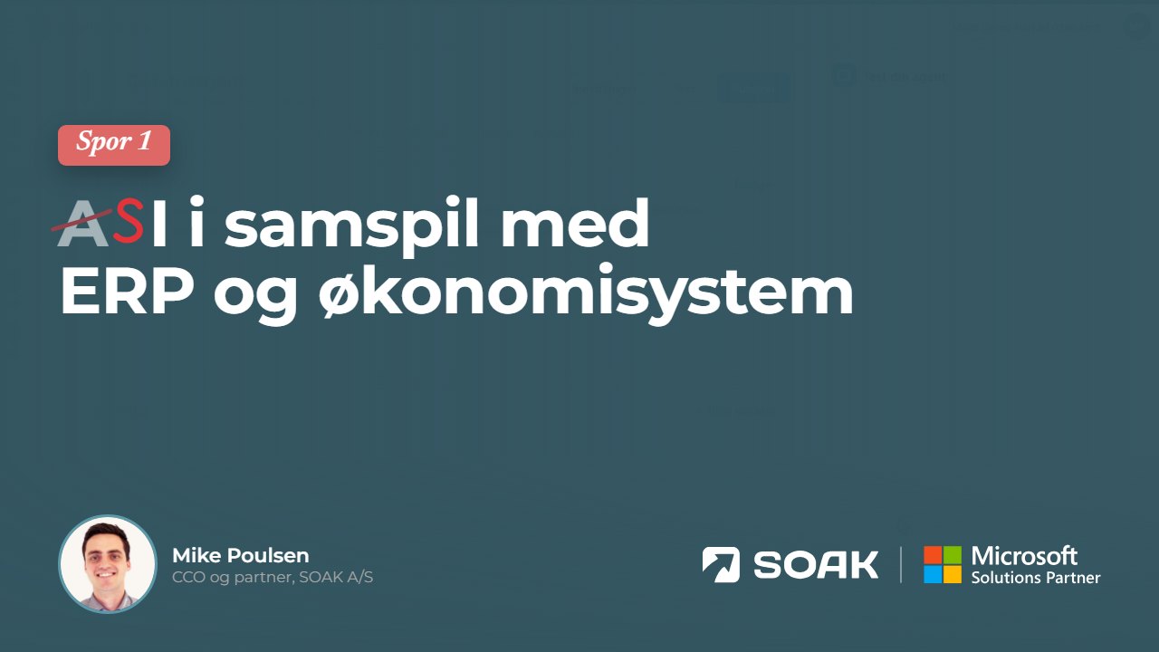 Forsiden af præsentationen AI i samspil med ERP og økonomisystem